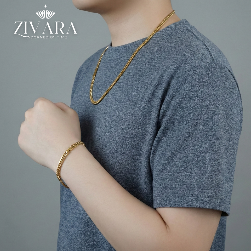 Zivara Aurum Bracelet & Necklace Set