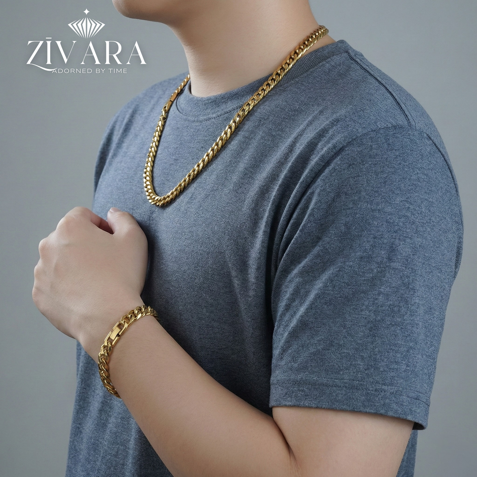 Zivara Aurum Bracelet & Necklace Set