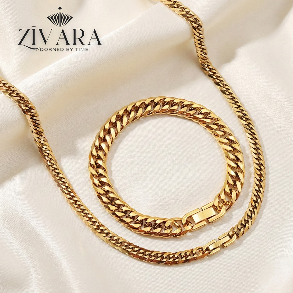Zivara Aurum Bracelet & Necklace Set