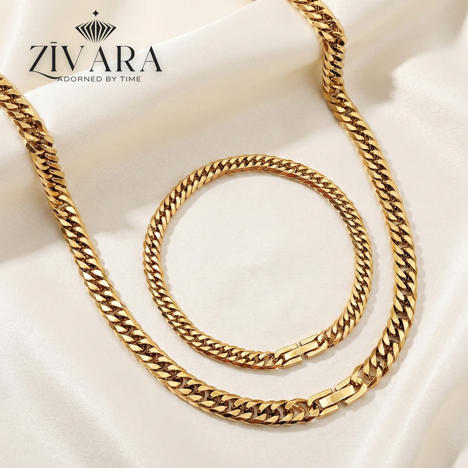 Zivara Aurum Bracelet & Necklace Set