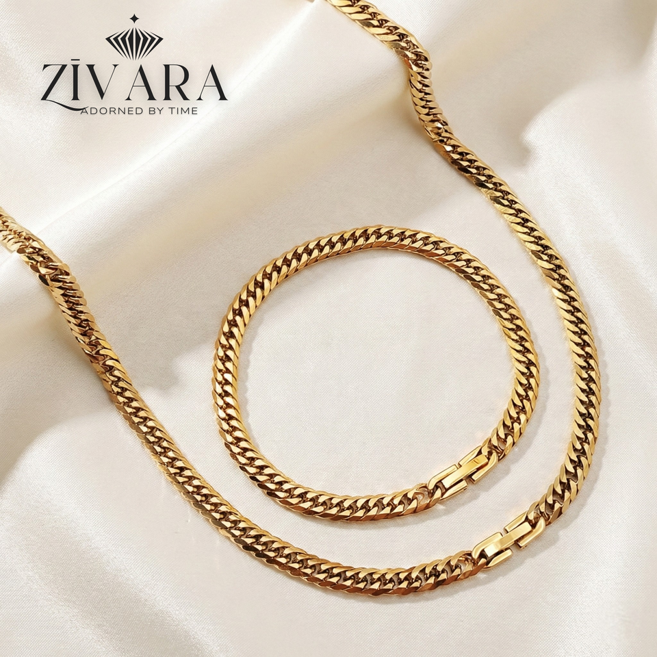 Zivara Aurum Bracelet & Necklace Set
