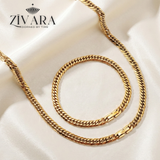 Zivara Aurum Bracelet & Necklace Set