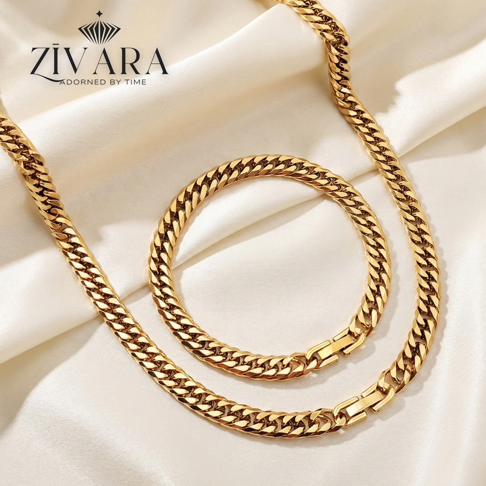 Zivara Aurum Bracelet & Necklace Set